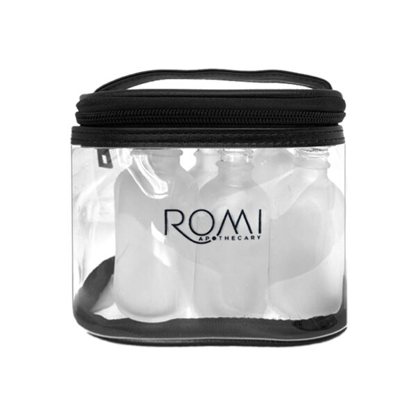 vinyl cosmetic travel tote product image