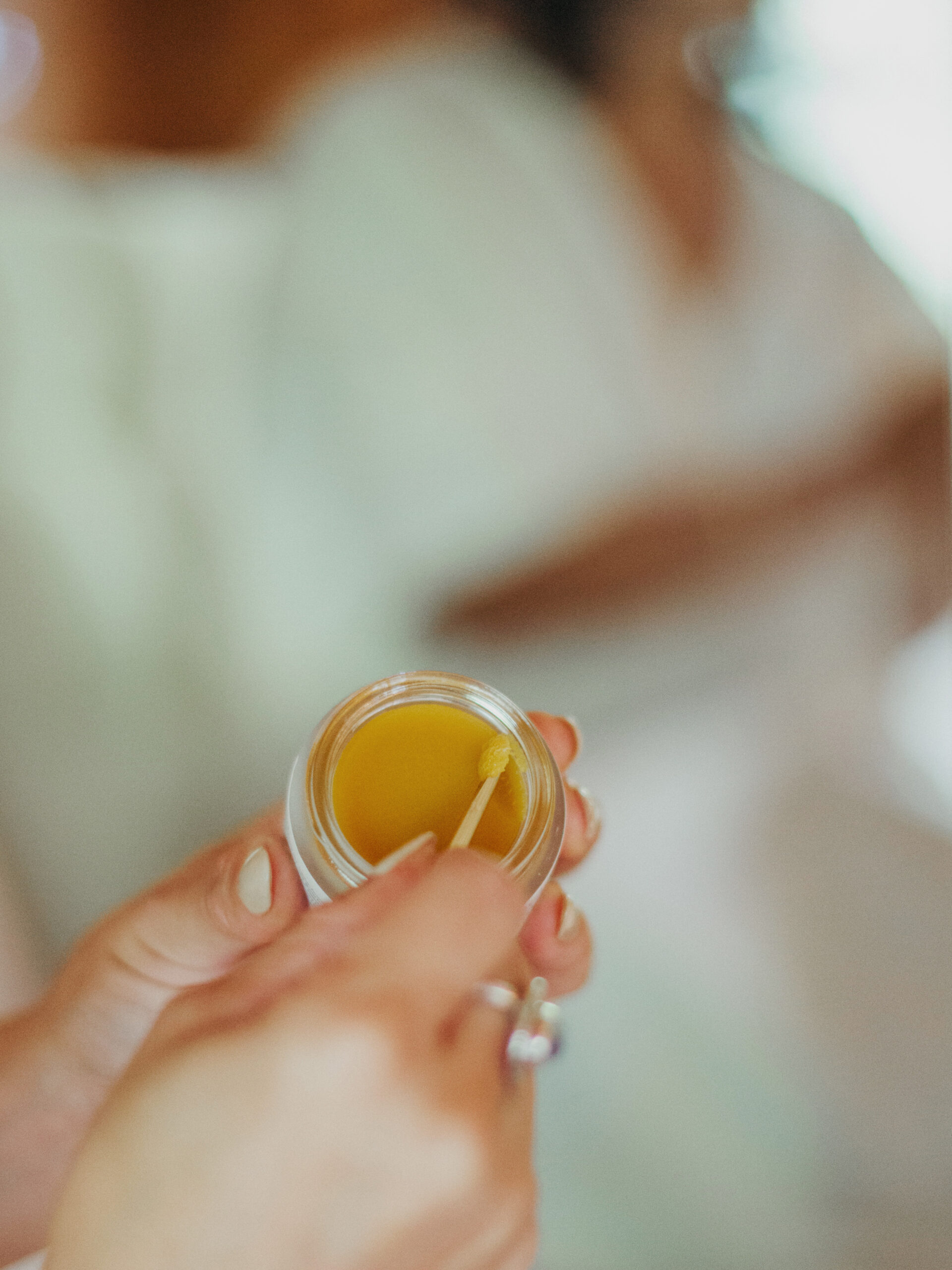 Texture of queen of winter balm