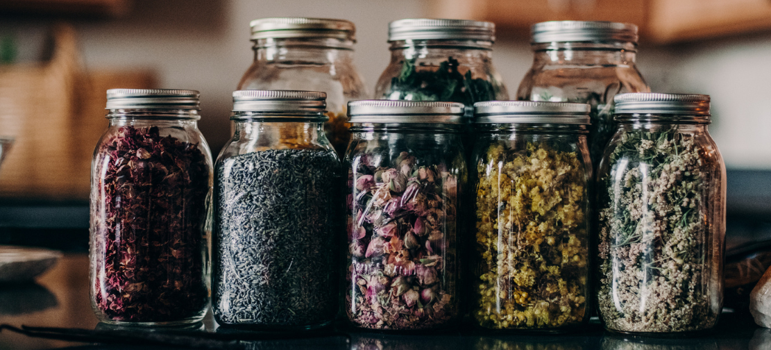 A selection of our botanical herbs that can help improve skin texture